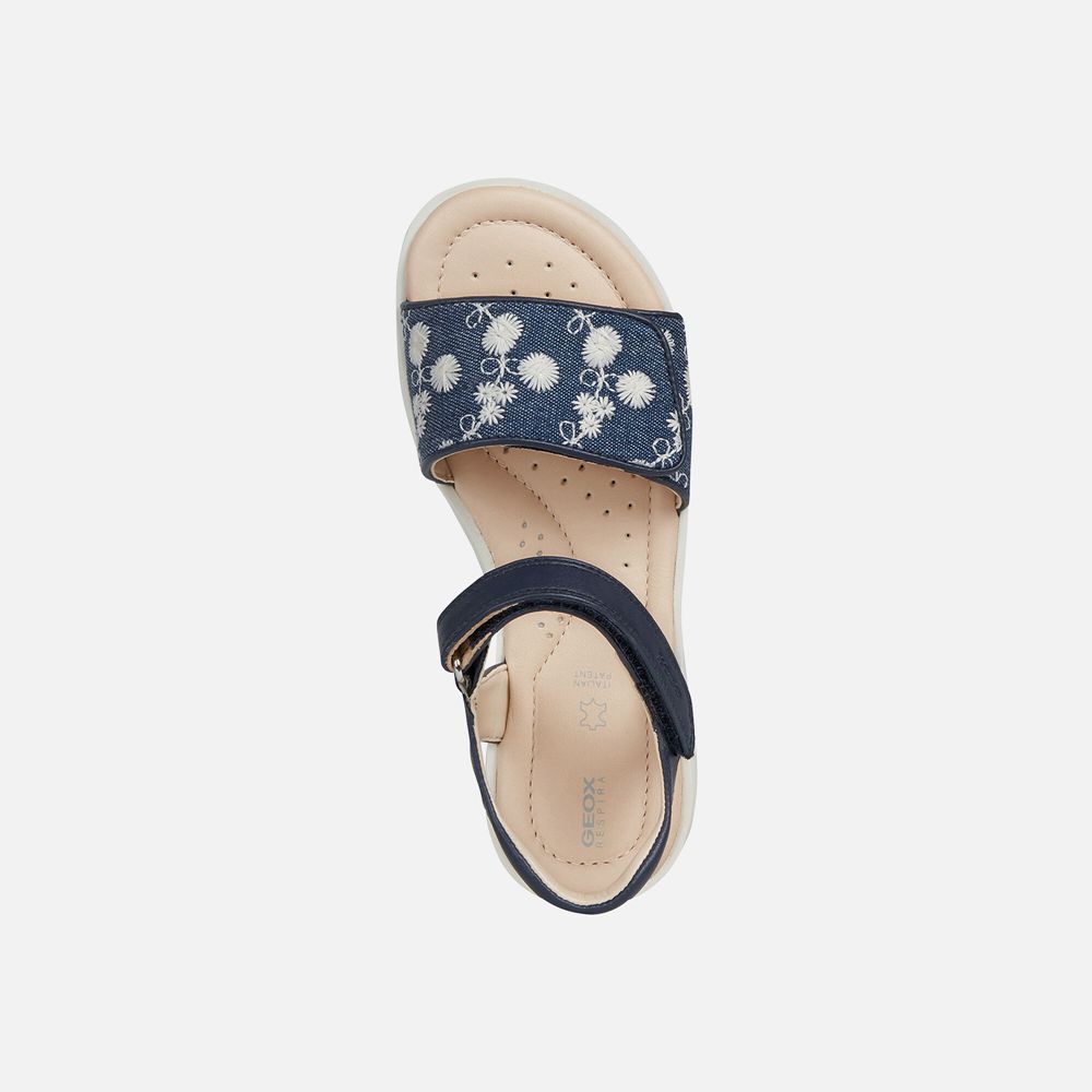 Sandalias Geox Menina Azul Marinho - Coralie - ROIKS8529